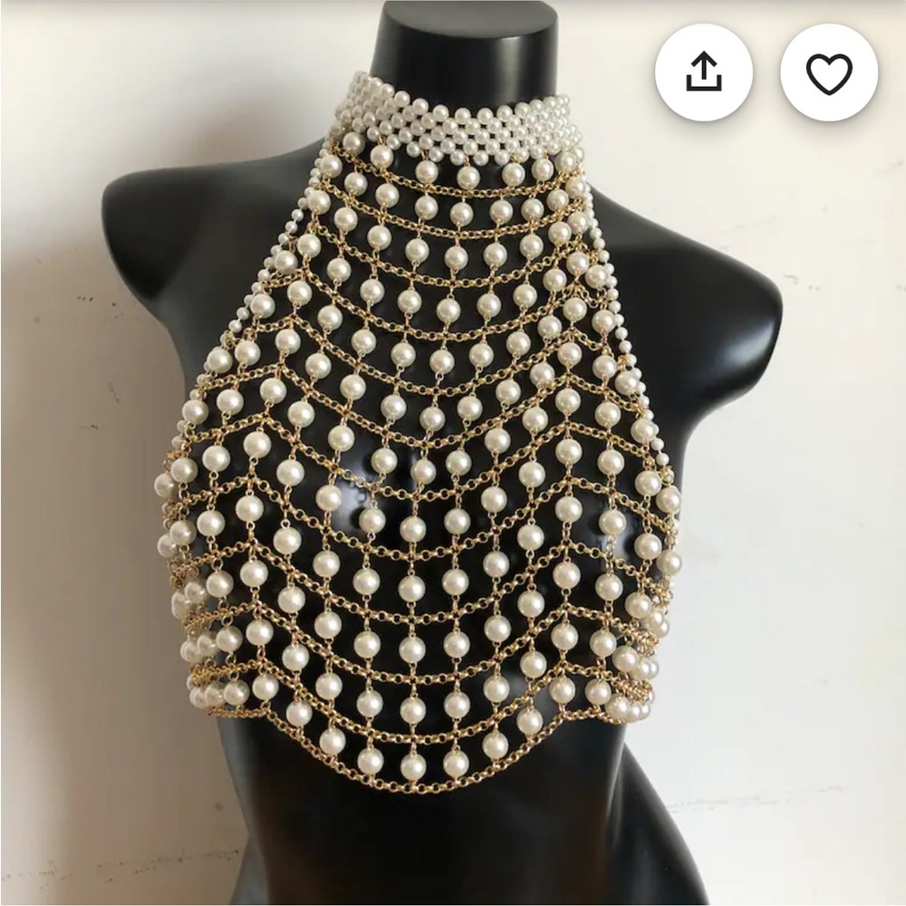 Pearl chain top.